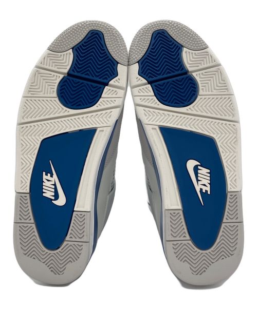 NIKE（ナイキ）NIKE (ナイキ) JORDAN BRAND AIR JORDAN 4 RETRO (GS) OFF ホワイト×ブルー サイズ:28㎝ 未使用品の古着・服飾アイテム