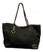 GUCCIグッチ）の古着「ニューブリットトートバッグ」｜ネイビー