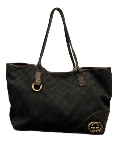 GUCCI（グッチ）GUCCI (グッチ) ニューブリットトートバッグ ネイビーの古着・服飾アイテム