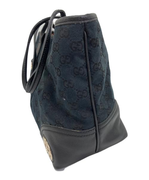 GUCCI（グッチ）GUCCI (グッチ) ニューブリットトートバッグ ネイビーの古着・服飾アイテム