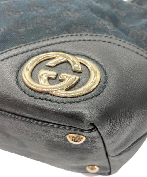 GUCCI（グッチ）GUCCI (グッチ) ニューブリットトートバッグ ネイビーの古着・服飾アイテム