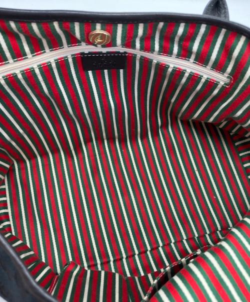 GUCCI（グッチ）GUCCI (グッチ) ニューブリットトートバッグ ネイビーの古着・服飾アイテム