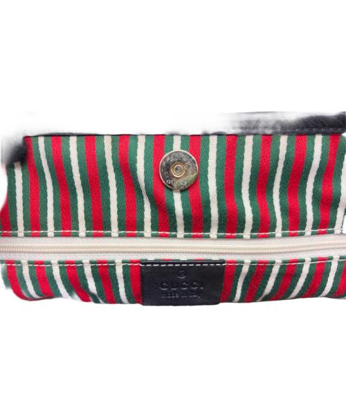 GUCCI（グッチ）GUCCI (グッチ) ニューブリットトートバッグ ネイビーの古着・服飾アイテム