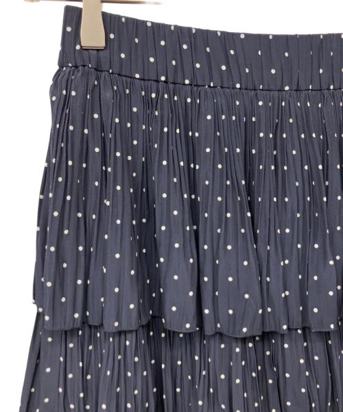 journal standard L'essage（ジャーナルスタンダード レサージュ）journal standard L'essage (ジャーナルスタンダード レサージュ) ティアードプリーツスカート ネイビー サイズ:36の古着・服飾アイテム