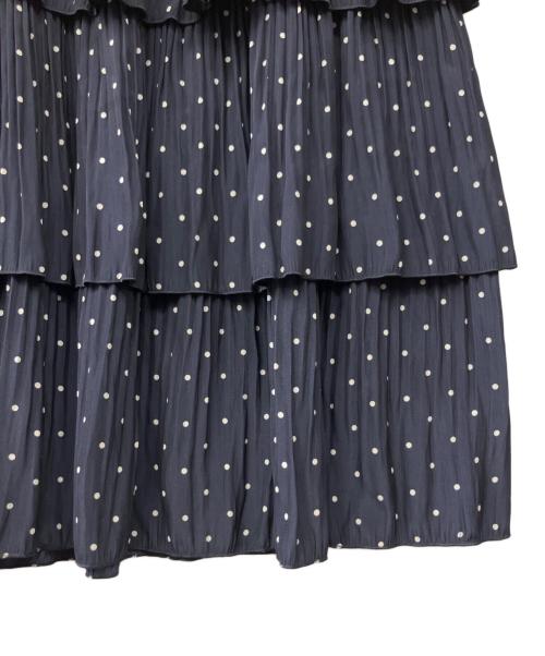 journal standard L'essage（ジャーナルスタンダード レサージュ）journal standard L'essage (ジャーナルスタンダード レサージュ) ティアードプリーツスカート ネイビー サイズ:36の古着・服飾アイテム