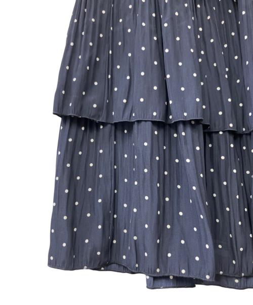 journal standard L'essage（ジャーナルスタンダード レサージュ）journal standard L'essage (ジャーナルスタンダード レサージュ) ティアードプリーツスカート ネイビー サイズ:36の古着・服飾アイテム