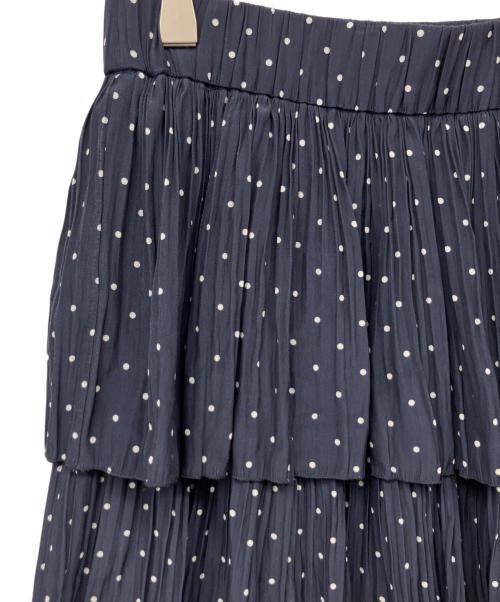 journal standard L'essage（ジャーナルスタンダード レサージュ）journal standard L'essage (ジャーナルスタンダード レサージュ) ティアードプリーツスカート ネイビー サイズ:36の古着・服飾アイテム