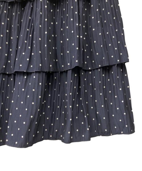 journal standard L'essage（ジャーナルスタンダード レサージュ）journal standard L'essage (ジャーナルスタンダード レサージュ) ティアードプリーツスカート ネイビー サイズ:36の古着・服飾アイテム