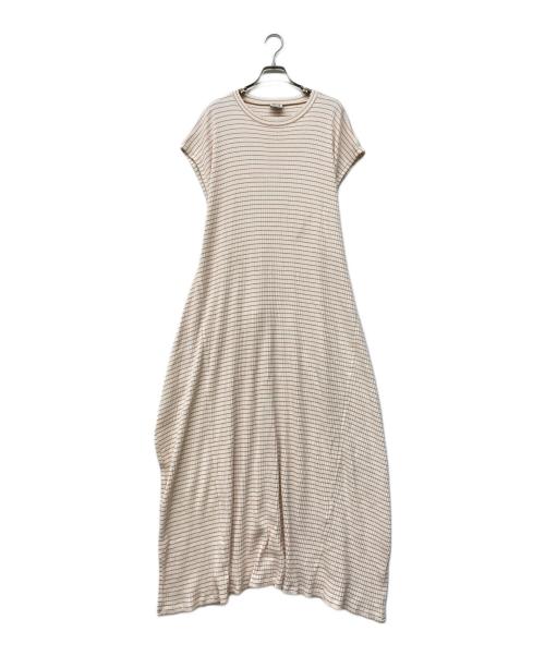 BASERANGE（ベースレンジ）BASERANGE (ベースレンジ) MAIN SHAW KAFTAN SLEEVELESS DR アイボリー×オレンジ サイズ:XSの古着・服飾アイテム