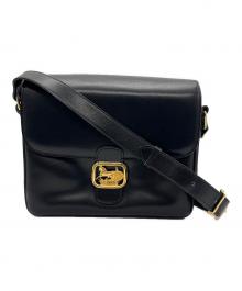 CELINE（セリーヌ）の古着「馬車金具ショルダーバッグ」｜ブラック