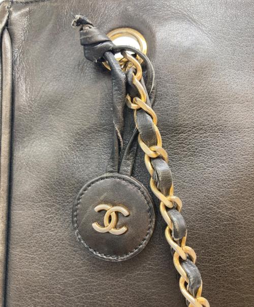 CHANEL（シャネル）CHANEL (シャネル) チェーントートバッグ ブラック サイズ:-の古着・服飾アイテム