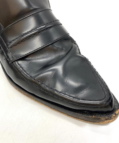 SYU.HOMME/FEMM（シュウオムフェム）SYU.HOMME/FEMM (シュウオムフェム) ミドルカットローファー ブラック サイズ:1（実測約24cm～24.5cm)の古着・服飾アイテム