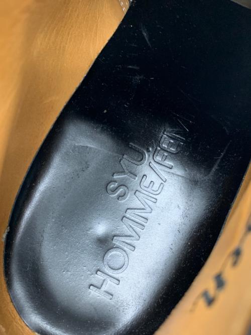 SYU.HOMME/FEMM（シュウオムフェム）SYU.HOMME/FEMM (シュウオムフェム) ミドルカットローファー ブラック サイズ:1（実測約24cm～24.5cm)の古着・服飾アイテム