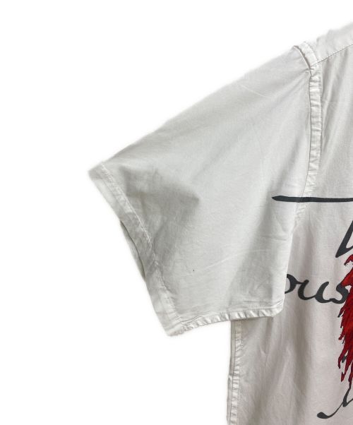 Yohji Yamamoto pour homme（ヨウジヤマモト プールオム）Yohji Yamamoto pour homme (ヨウジヤマモト プールオム) ダリアプリント ブロード半袖シャツ ホワイト サイズ:2の古着・服飾アイテム