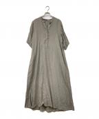journal standard L'essageジャーナルスタンダード レサージュ）の古着「フレンチリネンスキッパーワンピース」｜チャコールグレー