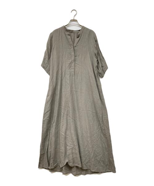 journal standard L'essage（ジャーナルスタンダード レサージュ）journal standard L'essage (ジャーナルスタンダード レサージュ) フレンチリネンスキッパーワンピース チャコールグレー サイズ:38の古着・服飾アイテム