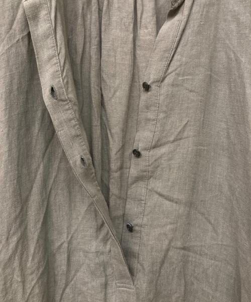 journal standard L'essage（ジャーナルスタンダード レサージュ）journal standard L'essage (ジャーナルスタンダード レサージュ) フレンチリネンスキッパーワンピース チャコールグレー サイズ:38の古着・服飾アイテム