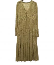 FRAY ID（フレイ アイディー）の古着「ティアードレースワンピース」｜イエロー