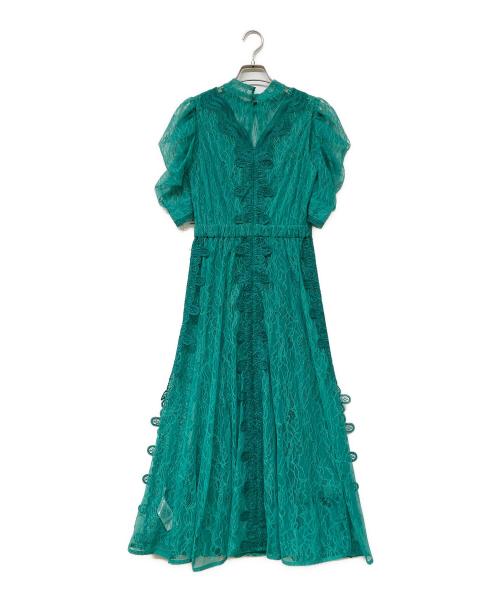 Snidel（スナイデル）Snidel (スナイデル) ベストレイヤードレースワンピ グリーン サイズ:1の古着・服飾アイテム