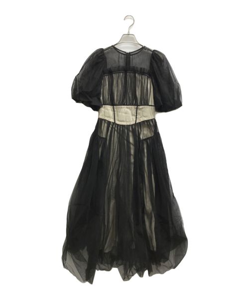 Lily Brown（リリーブラウン）Lily Brown (リリーブラウン) ボリュームチュールドレス ブラック×ベージュ サイズ:1の古着・服飾アイテム