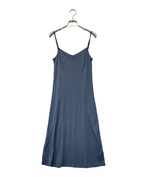 FRAY ID（フレイ アイディー）FRAY ID (フレイ アイディー) シフォンプリーツプリントワンピース ネイビー サイズ:1の古着・服飾アイテム