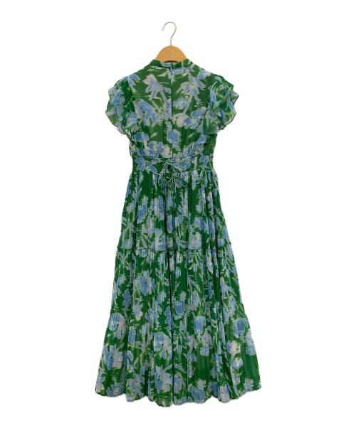 furfur（ファーファー）FURFUR (ファーファー) ぼかしフラワープリントワンピース グリーン サイズ:Fの古着・服飾アイテム
