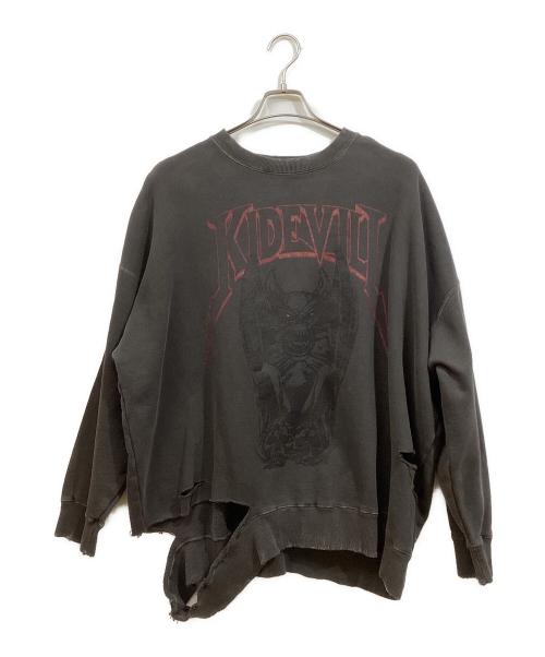 KIDILL（キディル）KIDILL (キディル) DESTROY PULLOVER SWEAT ブラック サイズ:Freeの古着・服飾アイテム