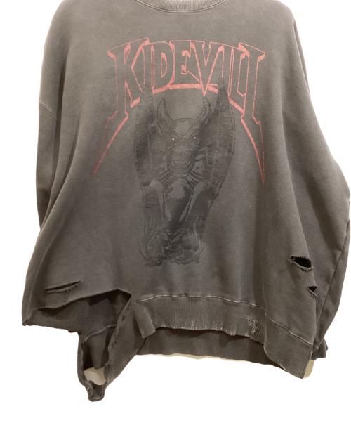 KIDILL（キディル）KIDILL (キディル) DESTROY PULLOVER SWEAT ブラック サイズ:Freeの古着・服飾アイテム