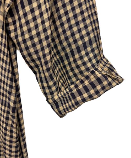 ticca（ティッカ）ticca (ティッカ) ノーカラーラグランシャツワンピース ライトブラウン サイズ:FREEの古着・服飾アイテム