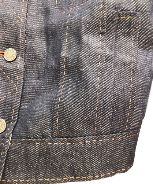HERMES（エルメス）HERMES (エルメス) Linen denim jacket（リネンデニムジャケット） サイズ:34の古着・服飾アイテム