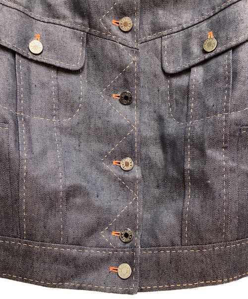 HERMES（エルメス）HERMES (エルメス) Linen denim jacket（リネンデニムジャケット） サイズ:34の古着・服飾アイテム