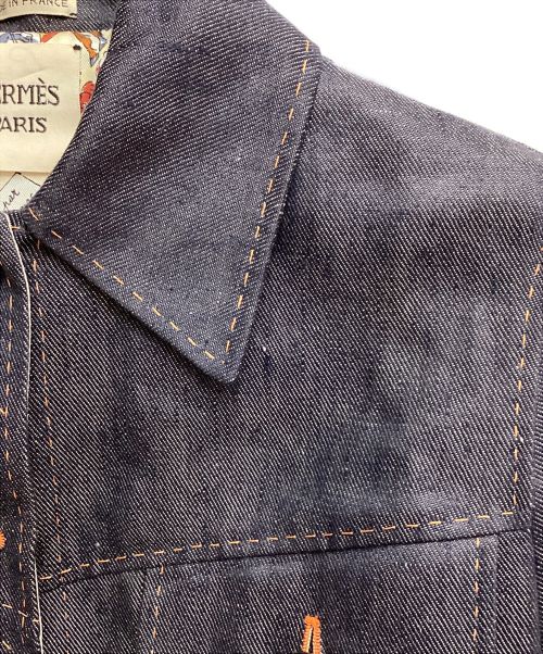 HERMES（エルメス）HERMES (エルメス) Linen denim jacket（リネンデニムジャケット） サイズ:34の古着・服飾アイテム