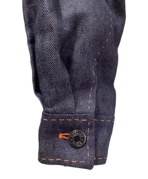 HERMES（エルメス）HERMES (エルメス) Linen denim jacket（リネンデニムジャケット） サイズ:34の古着・服飾アイテム