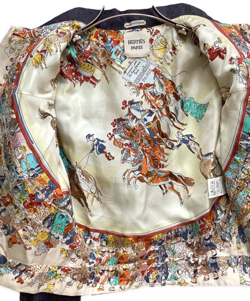 HERMES（エルメス）HERMES (エルメス) Linen denim jacket（リネンデニムジャケット） サイズ:34の古着・服飾アイテム
