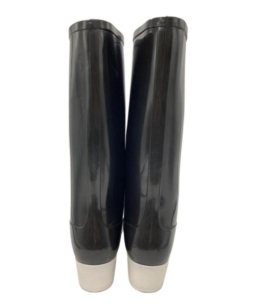 CHANEL（シャネル）CHANEL (シャネル) バイカラーレインブーツ ブラック サイズ:36の古着・服飾アイテム