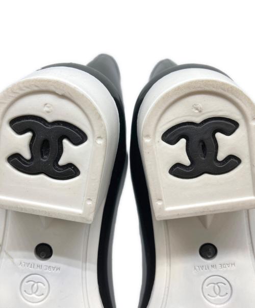 CHANEL（シャネル）CHANEL (シャネル) バイカラーレインブーツ ブラック サイズ:36の古着・服飾アイテム