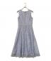 LAURA ASHLEY (ローラ アシュレイ) 総レースノースリーブワンピース スカイブルー サイズ:7：4000円