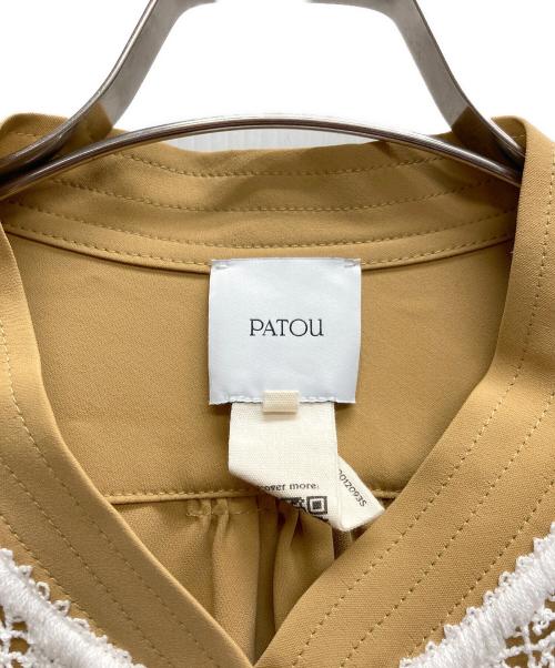 patou（パトゥ）Patou (パトゥ) レースビブドレス ベージュ サイズ:38の古着・服飾アイテム