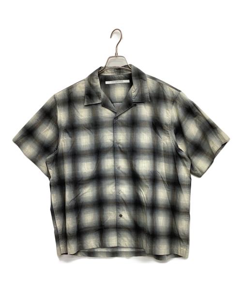 JOURNAL STANDARD（ジャーナルスタンダード）JOURNAL STANDARD (ジャーナルスタンダード) オンブレパターン オープンカラー S/Sシャツ グレー サイズ:Ｌの古着・服飾アイテム