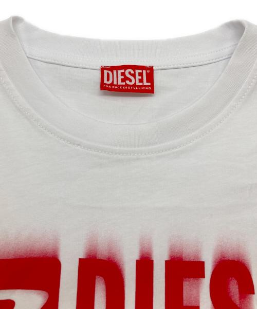 DIESEL（ディーゼル）DIESEL (ディーゼル) DIESEL DENIM DIVISION プリントTシャツ ホワイト サイズ:XXLの古着・服飾アイテム