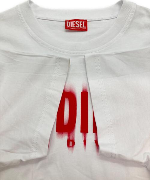 DIESEL（ディーゼル）DIESEL (ディーゼル) DIESEL DENIM DIVISION プリントTシャツ ホワイト サイズ:XXLの古着・服飾アイテム