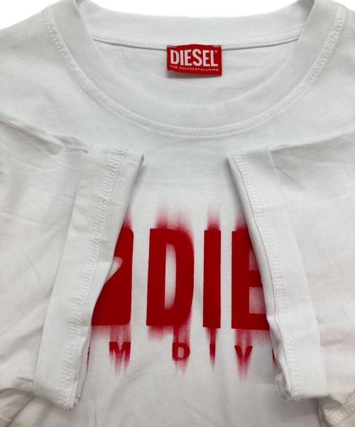 DIESEL（ディーゼル）DIESEL (ディーゼル) DIESEL DENIM DIVISION プリントTシャツ ホワイト サイズ:XXLの古着・服飾アイテム