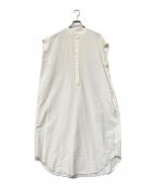 IENAイエナ）の古着「C/Siショートスリーブシャツワンピース」｜ホワイト