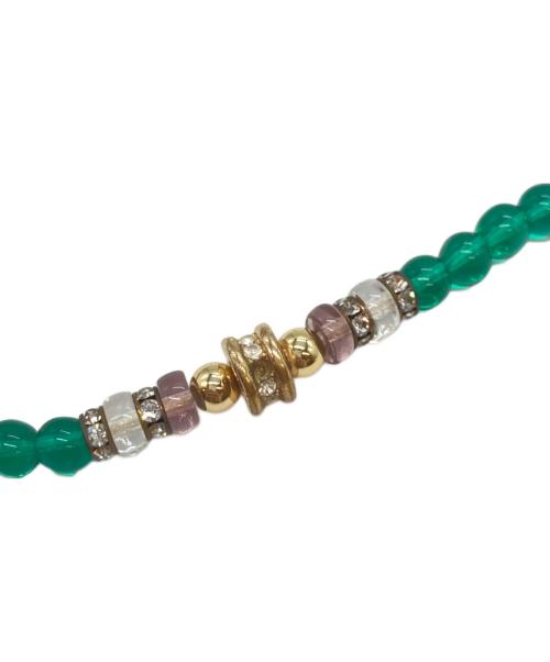 Christian Dior（クリスチャン ディオール）Christian Dior (クリスチャン ディオール) ヴィンテージビーズネックレス グリーンの古着・服飾アイテム