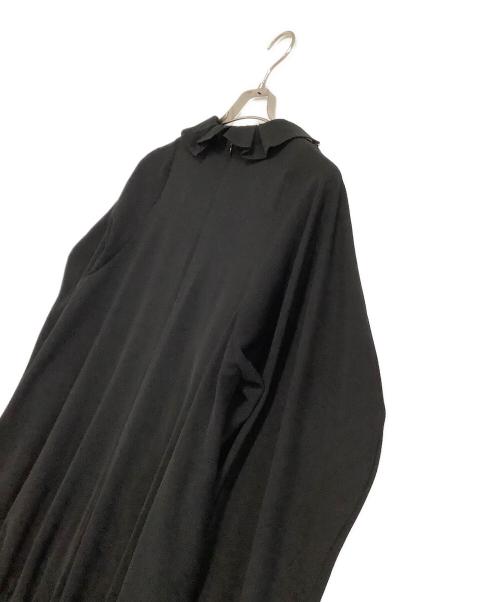 ENFOLD（エンフォルド）ENFOLD (エンフォルド) NECK-PLEATS DRESS ブラック サイズ:38の古着・服飾アイテム