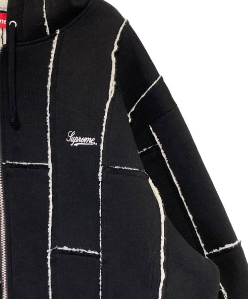 SUPREME（シュプリーム）SUPREME (シュプリーム) Faux Shearling Zip Up Hooded Sweatshirt ブラック サイズ:XLの古着・服飾アイテム