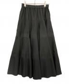 BEARDSLEYビアズリー）の古着「プリーツティアードスカート」｜ブラック