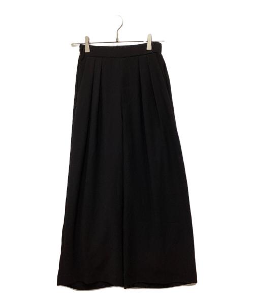 DOUDOU（ドゥドゥ）DOUDOU (ドゥドゥ) タックワイドパンツ ブラック サイズ:PSの古着・服飾アイテム