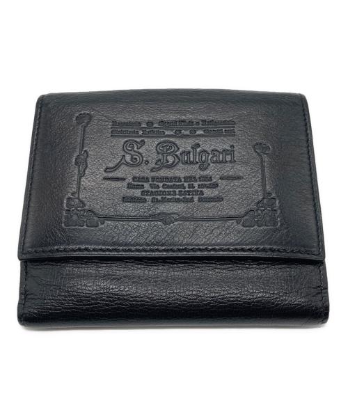 BVLGARI（ブルガリ）BVLGARI (ブルガリ) S.BVLGARI 2つ折り財布 ブラックの古着・服飾アイテム