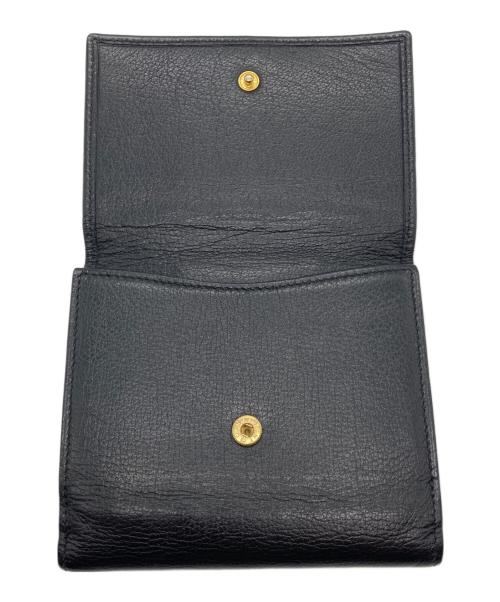 BVLGARI（ブルガリ）BVLGARI (ブルガリ) S.BVLGARI 2つ折り財布 ブラックの古着・服飾アイテム